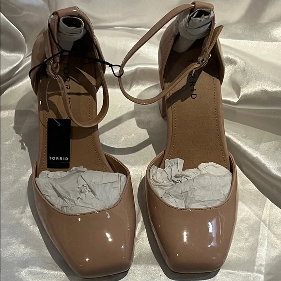 torrid Shoes Torrid Womens Blush Ankle Strap Heel Dorsay Pumps